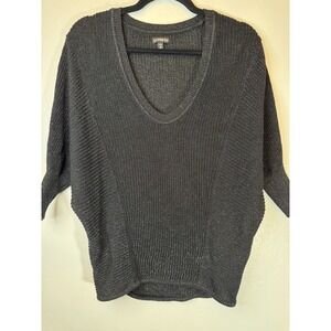 EXPRESS Black/silver Sparkly Dolman Sleeve Knit Sweater‎ Size XS